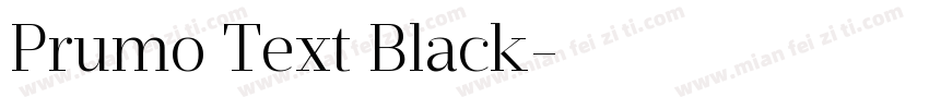 Prumo Text Black字体转换